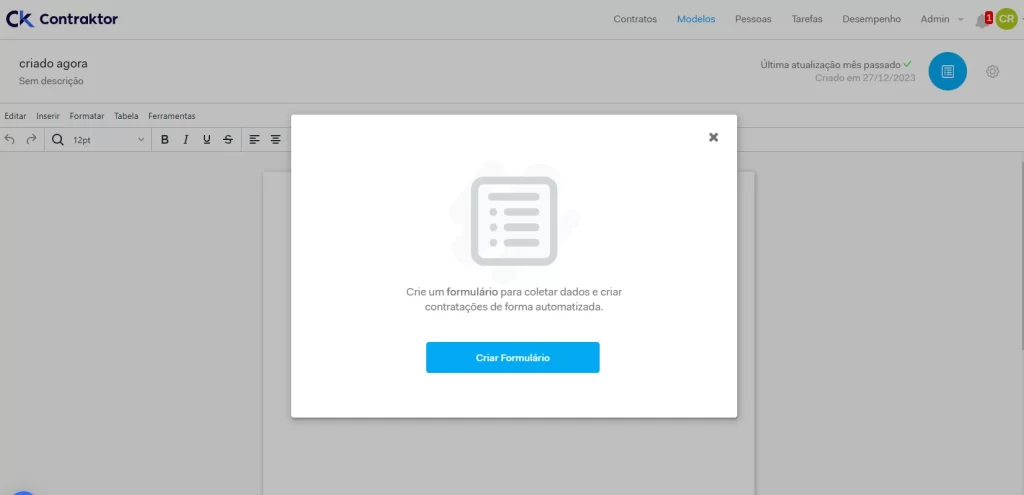 Gestão de contratos digitais – Plataforma Contraktor